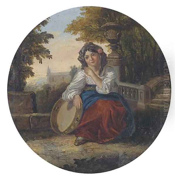 The tambourine girl Oil Painting by John Phillips