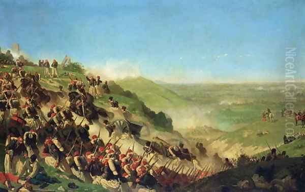 The Battle of Solferino, 24th June 1859 Oil Painting by Paul Alexandre Protais