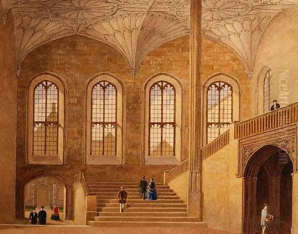 The Hall of Christ Church, Oxford Oil Painting by George Pyne