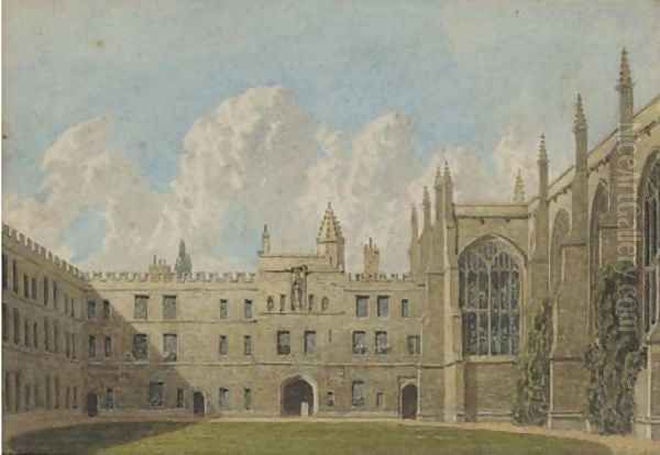 An Oxford quadrangle Oil Painting by George Pyne