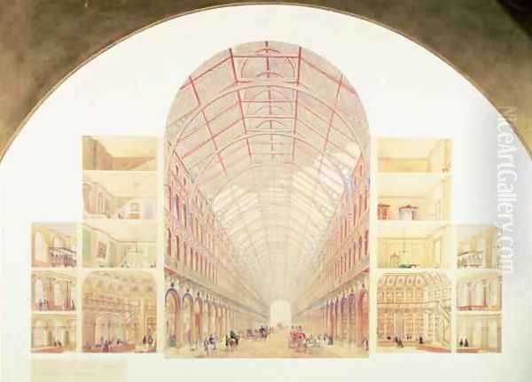 Section perspective of the proposed Great Victorian Way, c.1854 Oil Painting by Sir Joseph Paxton