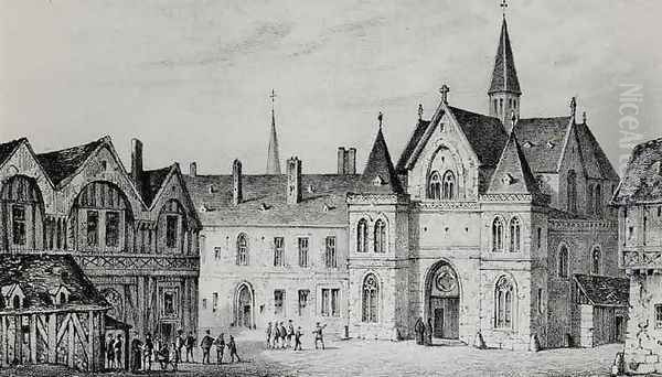 The Sorbonne in 1550 Oil Painting by Pernot, Francois Alexandre