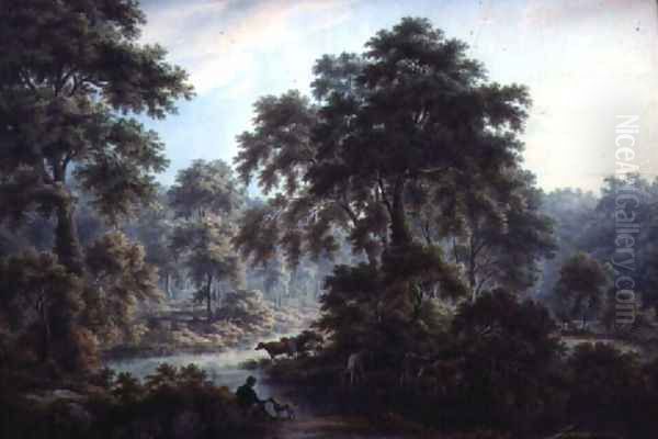 Near the Old Bath, Matlock Oil Painting by George Pickering