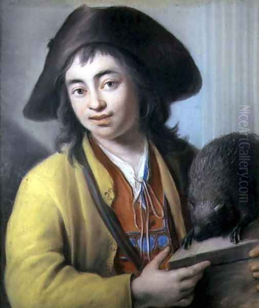 Peasant Boy with a Marmot, 1732 Oil Painting by Luigi Pitti