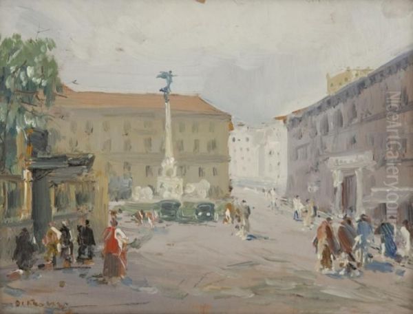 Piazza Dei Martiri Oil Painting by Francesco Marino Di