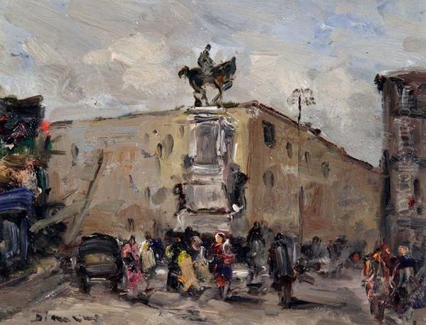 Piazza Municipio Oil Painting by Francesco Marino Di