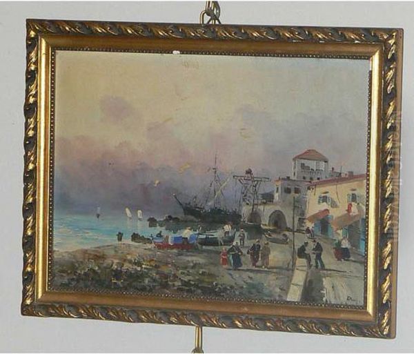 Spiaggia Ischitana Oil Painting by Francesco Marino Di