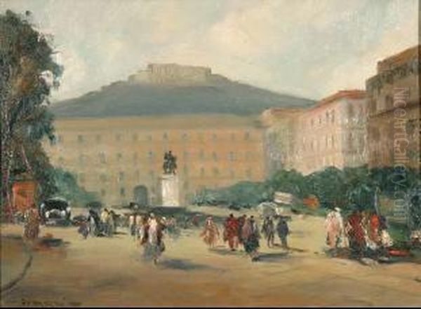 Piazza Municipio Oil Painting by Francesco Marino Di