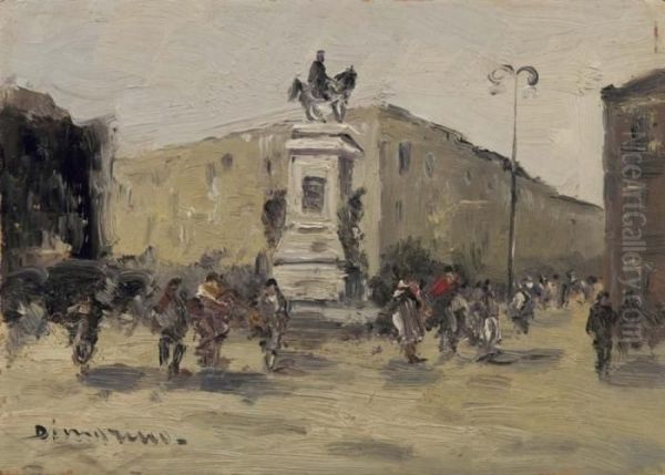 Piazza Municipio Oil Painting by Francesco Marino Di