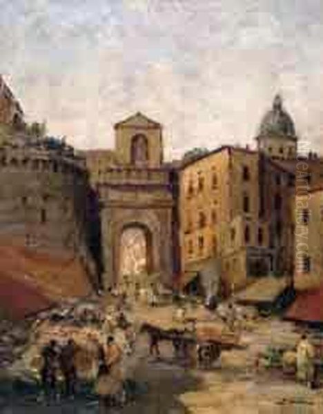 Porta Nolana Oil Painting by Francesco Marino Di