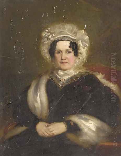 Portrait of Mrs Williams, seated half-length Oil Painting by Henry William Pickersgill