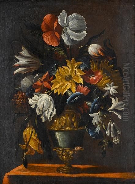 A Sunflower Oil Painting by Mario Nuzzi Mario Dei Fiori