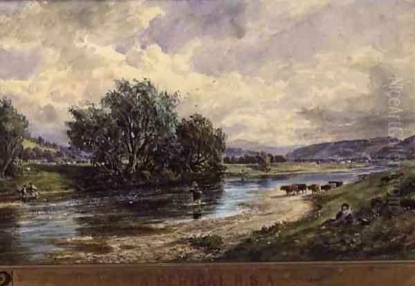 On the Teviot Oil Painting by Arthur Perigal