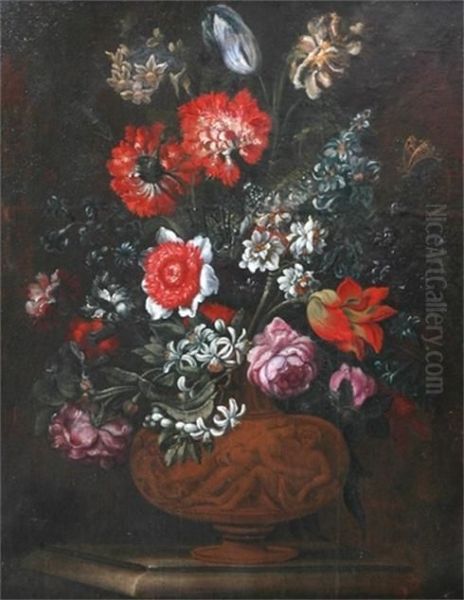 Still Life, Flowers Oil Painting by Mario Nuzzi Mario Dei Fiori