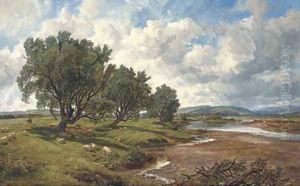 On the Tweed at Nesbitt Oil Painting by Arthur Perigal