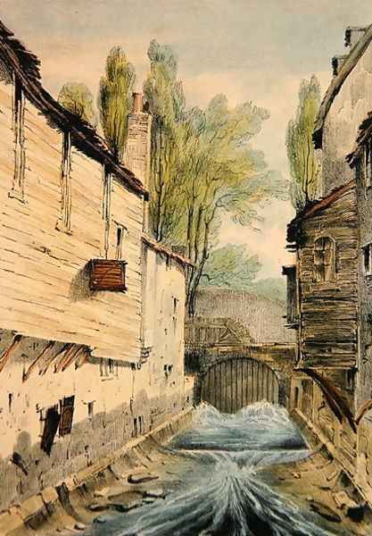 Knights Bridge, London, c.1825 Oil Painting by Giles Firman Phillips