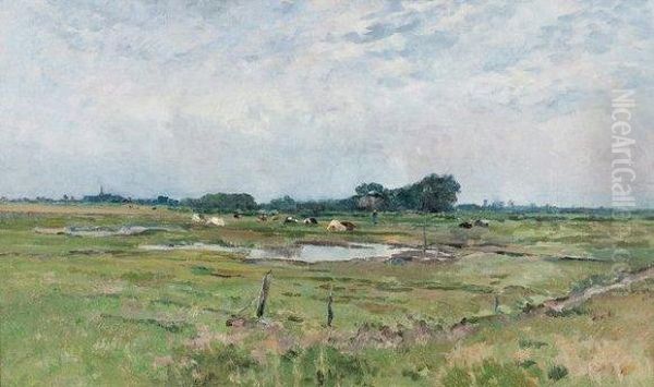 Troupeau Dans Un Paysage Oil Painting by Jacob Henricus Maris