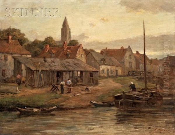 On The Maas, Holland Oil Painting by Jacob Henricus Maris