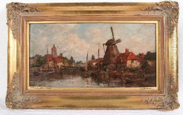 Windmuhle Oil Painting by Jacob Henricus Maris