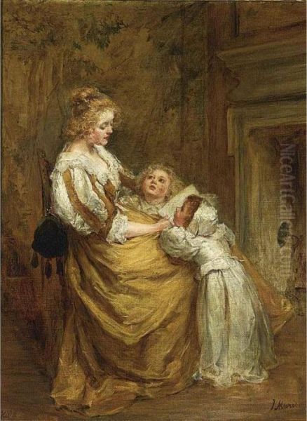 Motherly Love Oil Painting by Jacob Henricus Maris