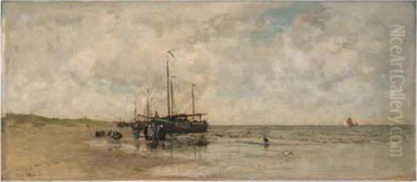 The Day's Catch Oil Painting by Jacob Henricus Maris