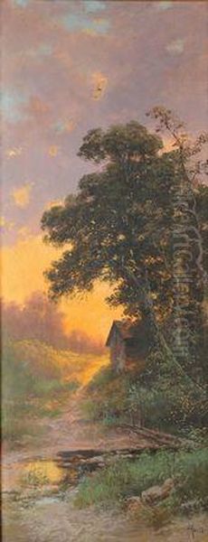 Paesaggio Con Alberi Oil Painting by Henry Marko