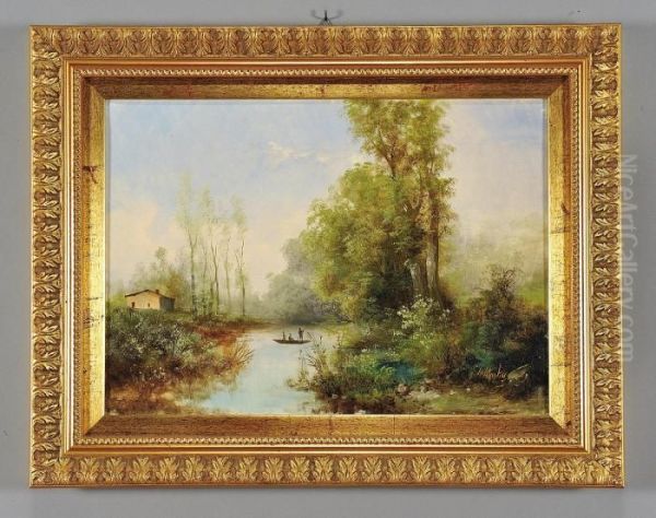 Paesaggio Con Fiume Oil Painting by Henry Marko