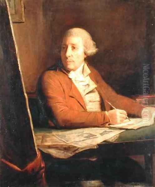 Portrait of Francesco Bartolozzi 1727-1815 Oil Painting by Domenico Pellegrini