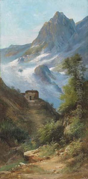 Rifugio Alpino Oil Painting by Henry Marko