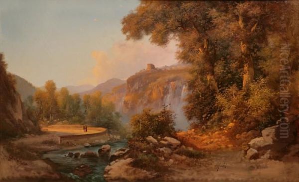 Le Cascate Di Tivoli Oil Painting by Henry Marko