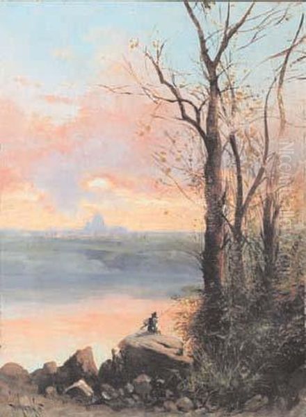 San Pietro Vista Dalla Sponda Del Tevere Oil Painting by Henry Marko