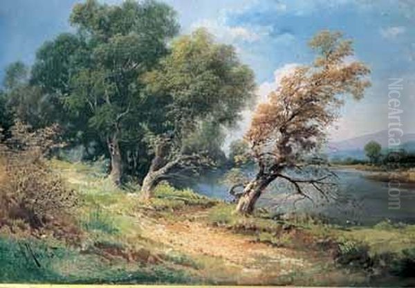 Paesaggio Con Alberi Oil Painting by Henry Marko