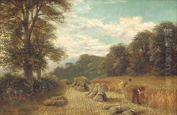 Harvesting 3 Oil Painting by Charles Henry Passey