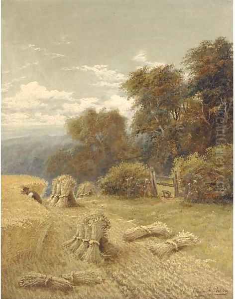 Harvesting 2 Oil Painting by Charles Henry Passey