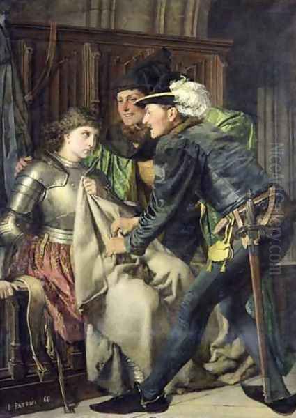 Joan of Arc 1412-31 Insulted in Prison, 1866 Oil Painting by Isidore Patrois