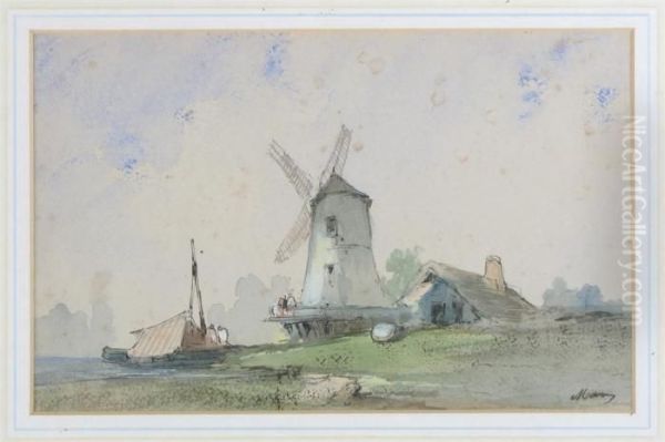 Study Of A Mill Oil Painting by Paul Marny