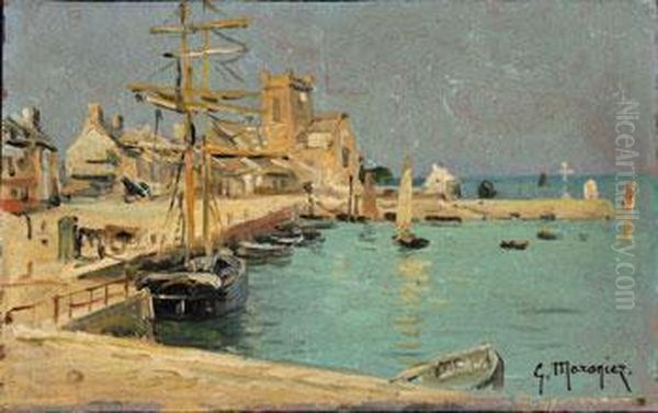 Le Petit Port Oil Painting by Georges Philibert Charles Marionez