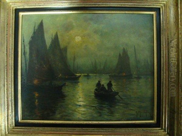 Paire De Tableaux Oil Painting by Georges Philibert Charles Marionez