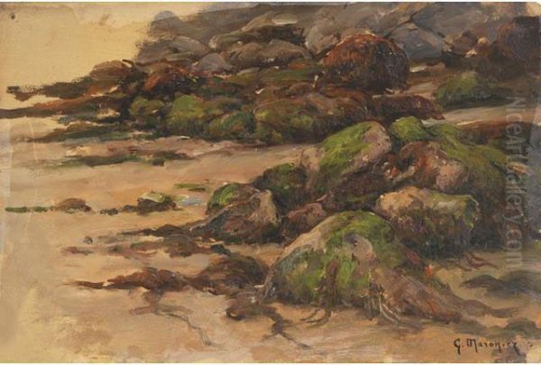 Bord De Mer En Bretagne Oil Painting by Georges Philibert Charles Marionez