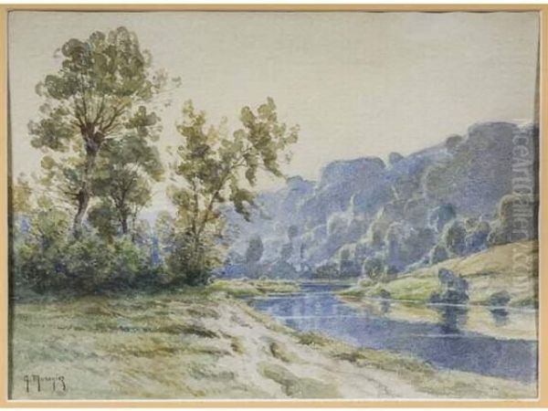 Paysage De La Creuse Oil Painting by Georges Philibert Charles Marionez