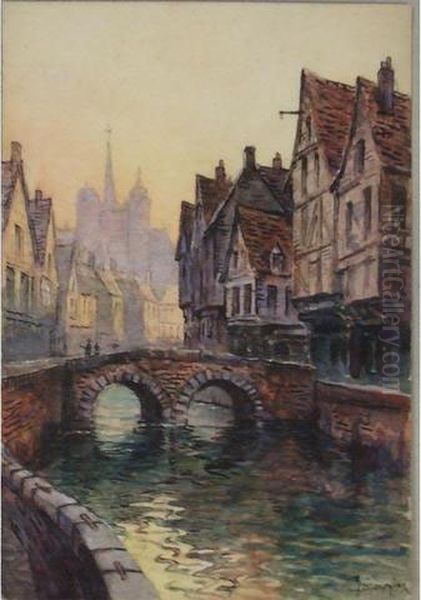 Amiens Oil Painting by Georges Philibert Charles Marionez