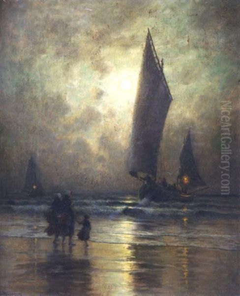 Coming Home Oil Painting by Georges Philibert Charles Marionez