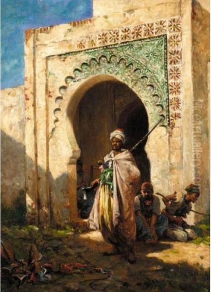 The Guard Oil Painting by Georges Philibert Charles Marionez