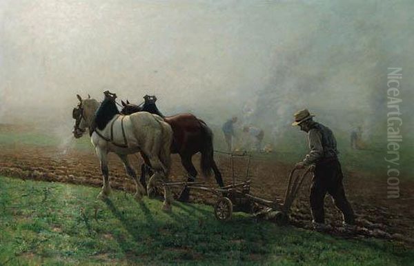 The Ploughman Oil Painting by Georges Philibert Charles Marionez