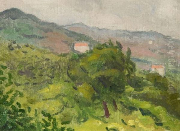 Paysage De Ceret Oil Painting by Albert Marquet