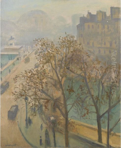 Le Pont-neuf, Brume D'automne Oil Painting by Albert Marquet