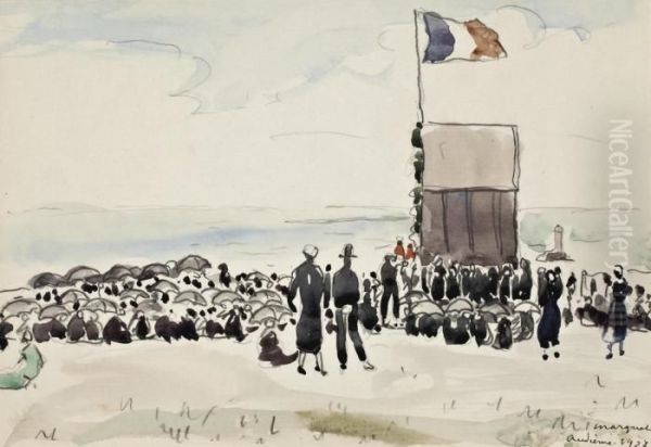 Plage A Audierne Oil Painting by Albert Marquet