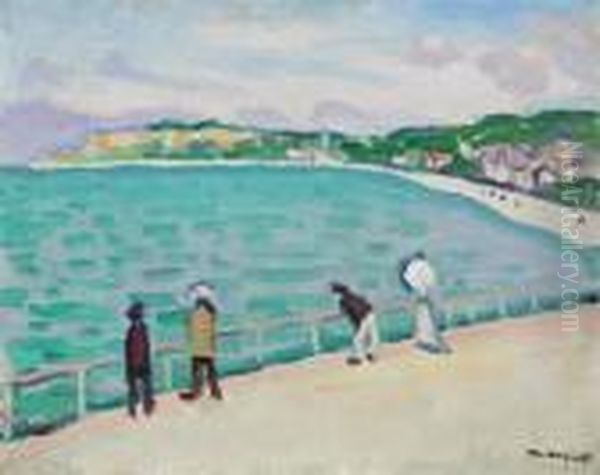 Promenade Sur La Jetee De Sainte Adresse Oil Painting by Albert Marquet