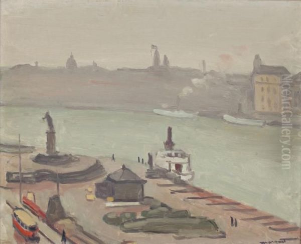 Vue De Stockholm, La Statue Oil Painting by Albert Marquet