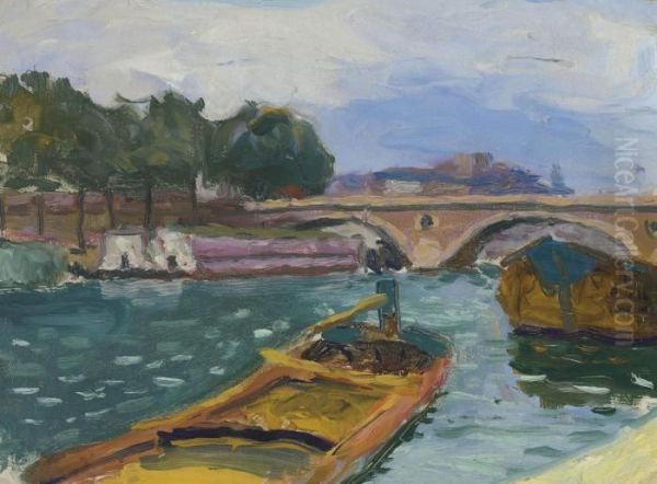 Paris, Pont Sur La Seine Oil Painting by Albert Marquet